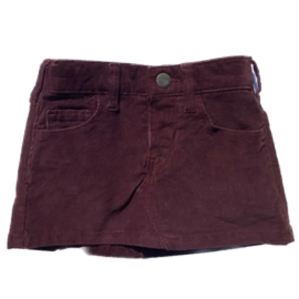Old Navy Maroon Corduroy Mini Skirt Size 12-18 months NWOT